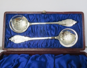 Boxed pair of bouillon by James Deakin and Sons