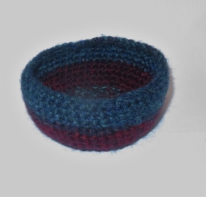 Hand crocheted 4" bowl
