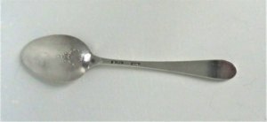 Georgian Silver Shell Back Tea Spoon